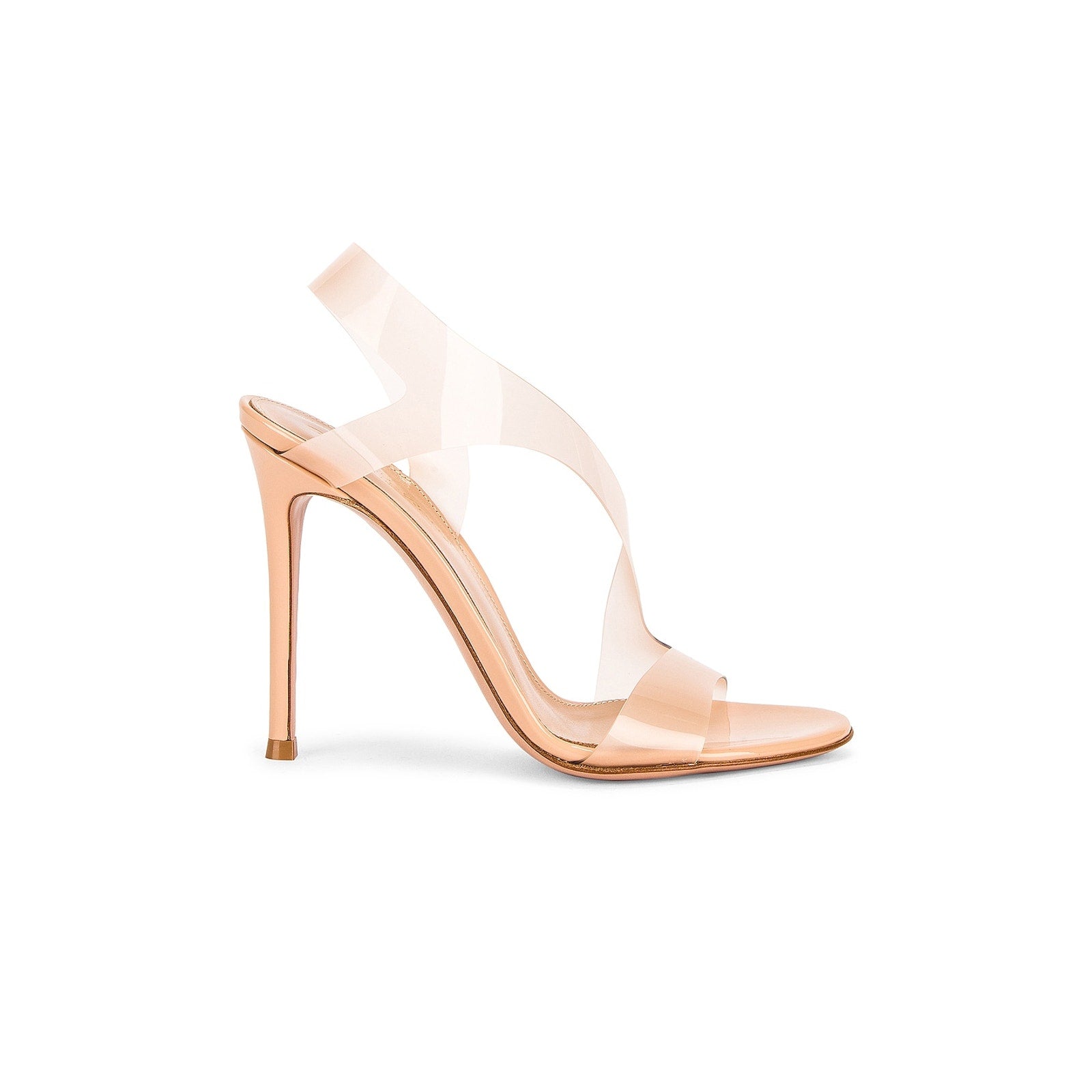 Gianvito Rossi 'Metropolis' Beige Leather Heels Size 38