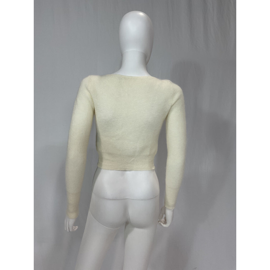 Jacquemus 'Ssense' White Exclusive Off-White Mohair Wool Blend Le Cardigan Size 34