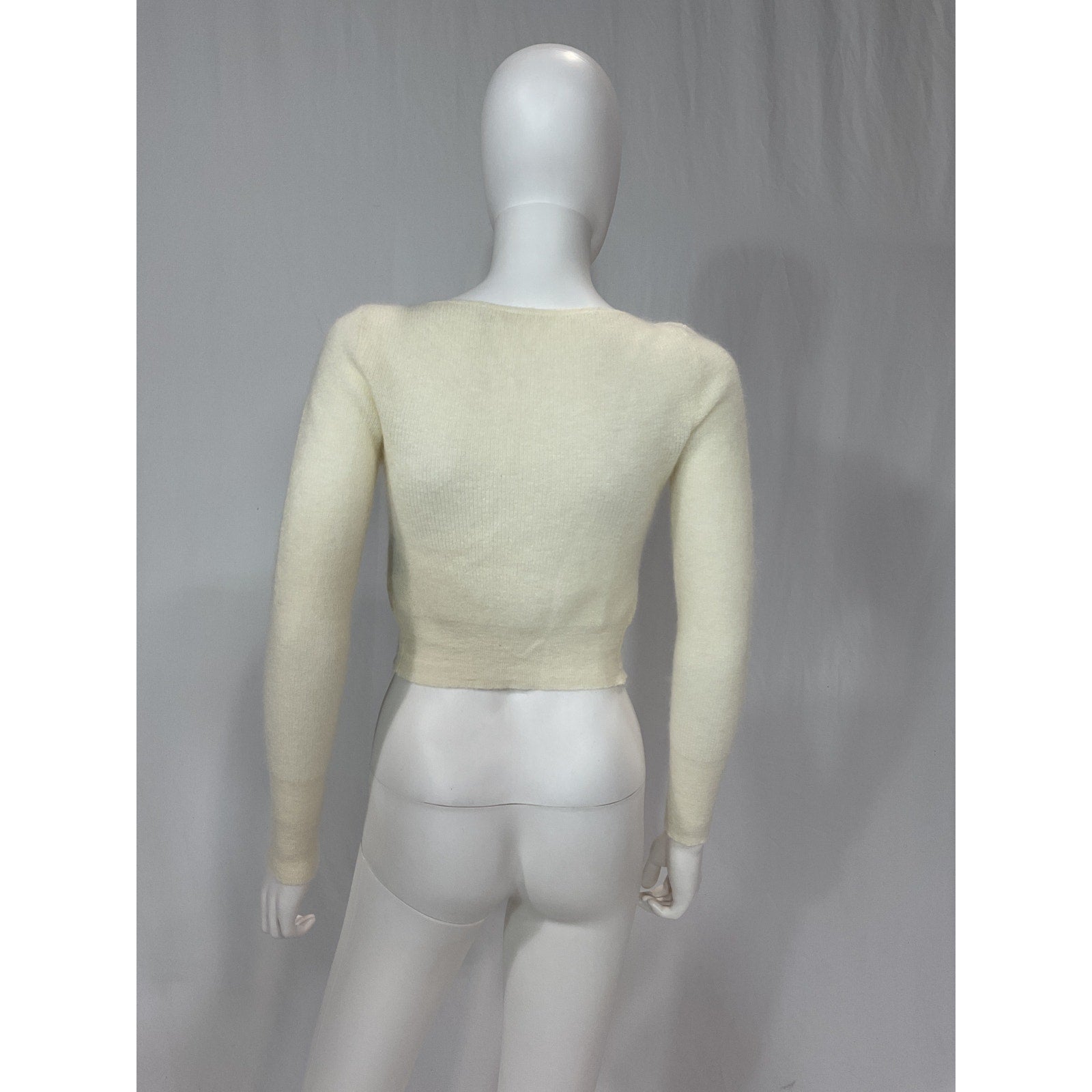 Jacquemus 'Ssense' White Exclusive Off-White Mohair Wool Blend Le Cardigan Size 34