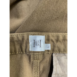 Helsa Straight Leg Brown Cotton Workwear Pants Size L