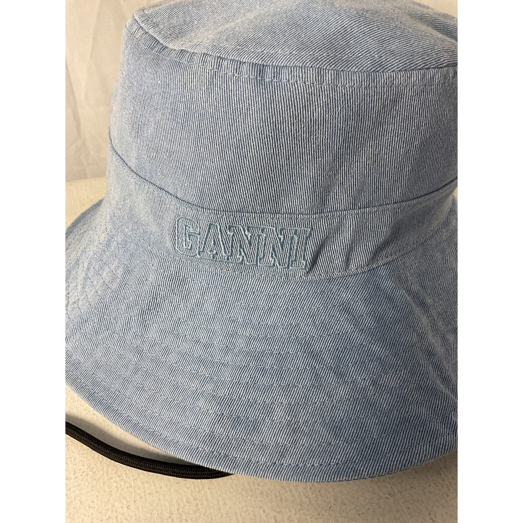 Ganni 'Fisherman' Blue Polyester Bucket Hat Size XS
