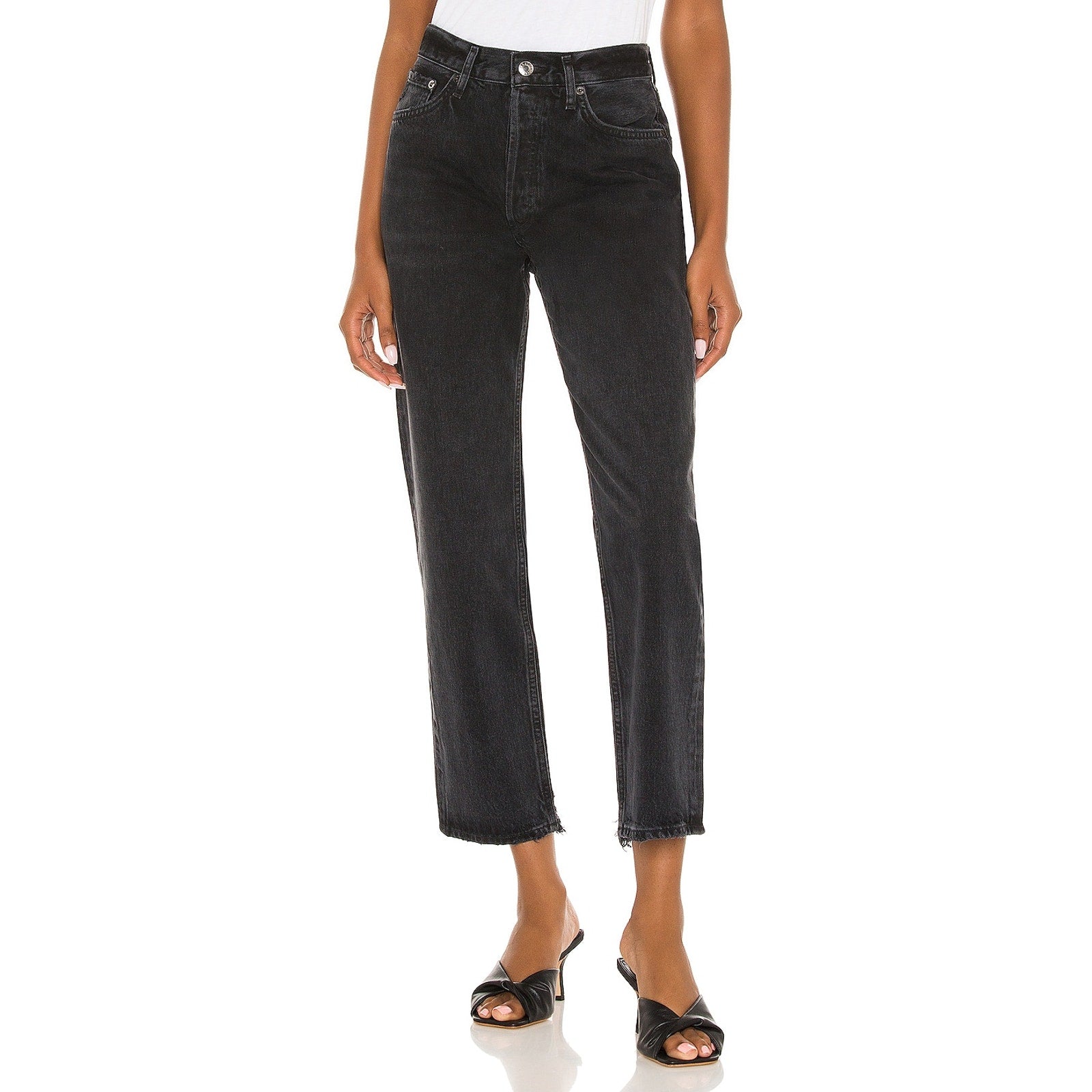 Agolde 'Lana' Rhyme Crop Denim Jean Size 24