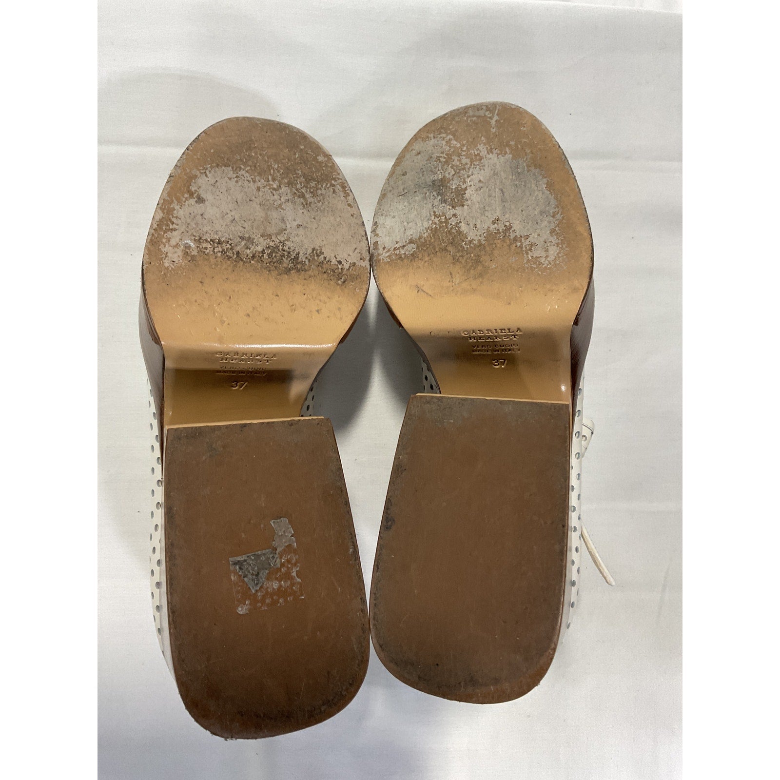 Gabriela Hearst 'Aria' White Leather Platform Mary Jane Heels Size 7