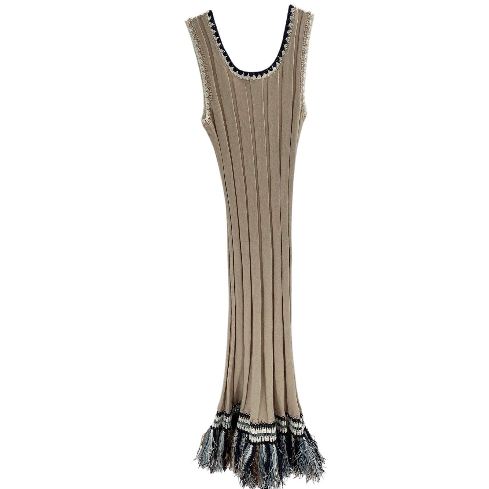 Simkhai 'Julianna' Tan Cotton Tank Midi Dress Size S