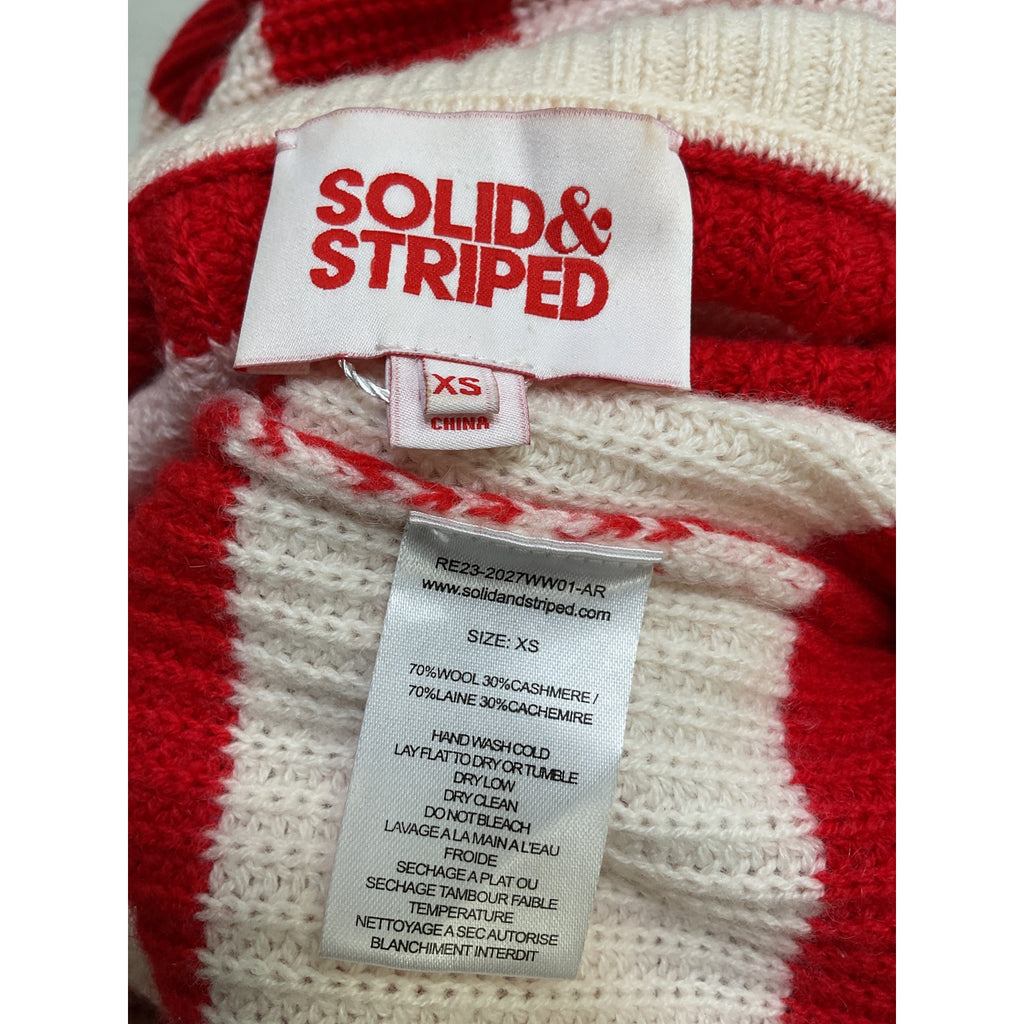 Solid & Striped 'The Adriana' Red Wool Half Zip Size XS