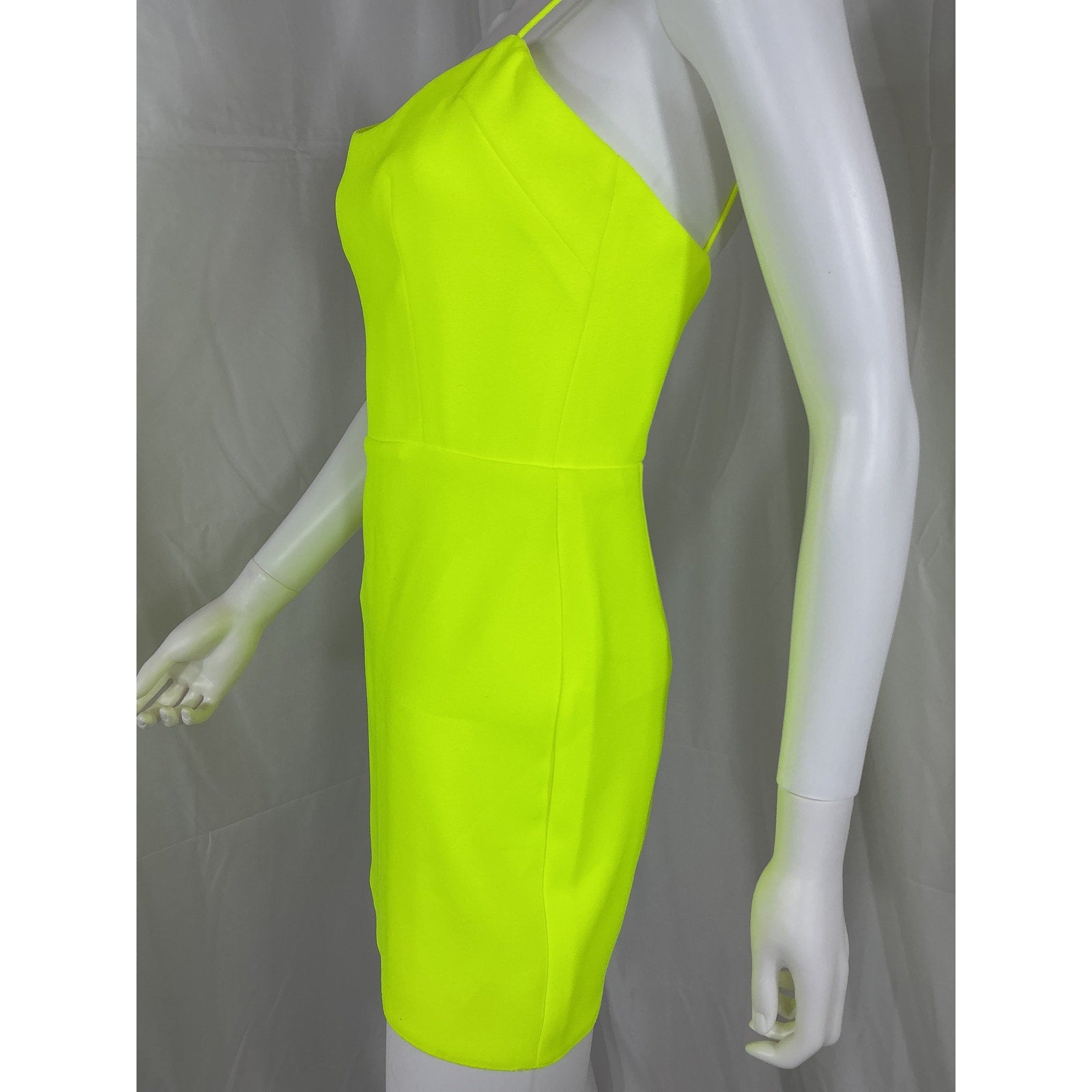 Alex Perry 'Cayde' Yellow Poly Singlet Mini Dress Size 4