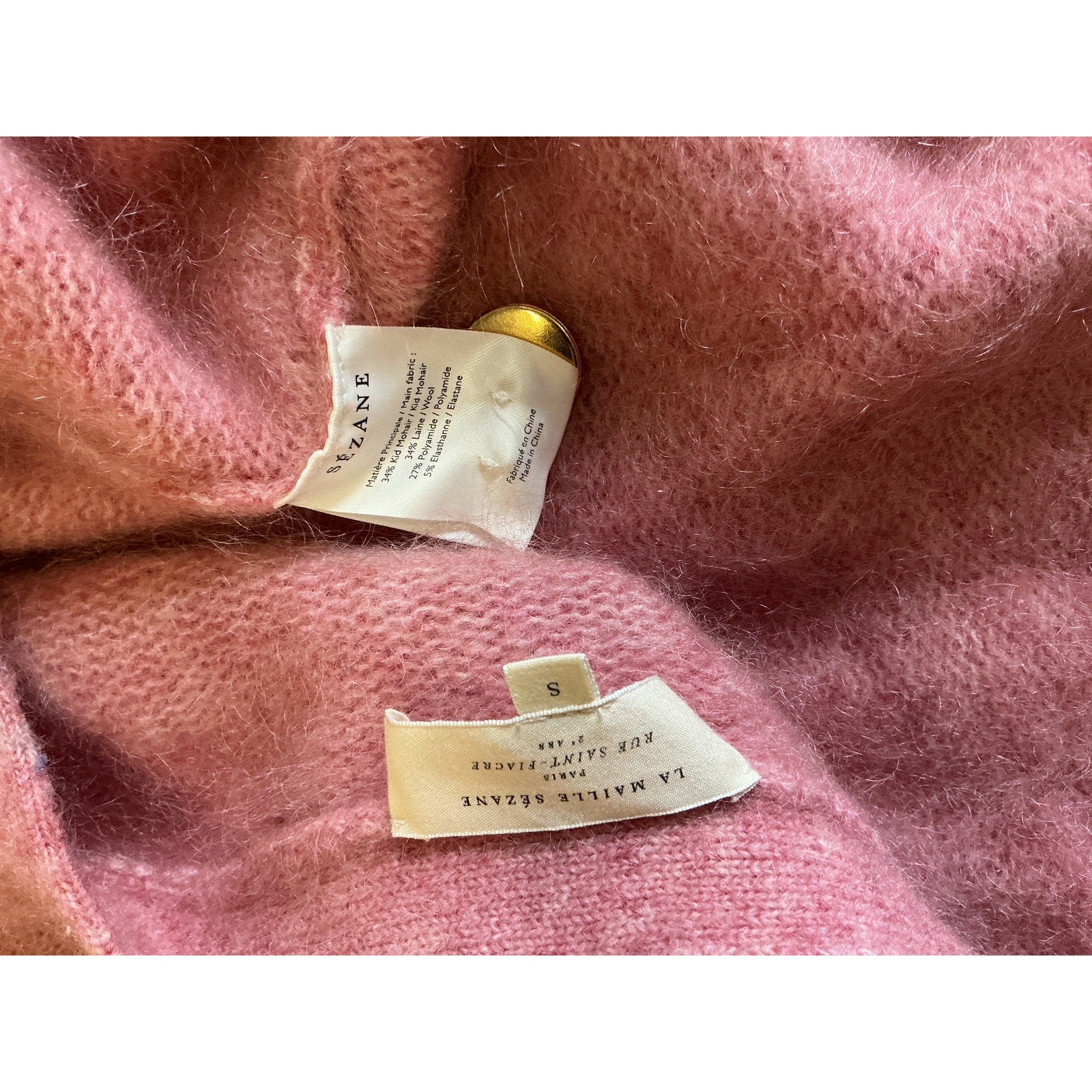 S�zane 'Mia' Pink Wool Jumper Size S