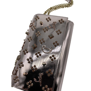 Christian Louboutin Studded Pink Paloma Clutch Bag