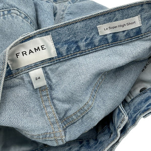 Frame Classic Blue Le Super High Shorts Size 24