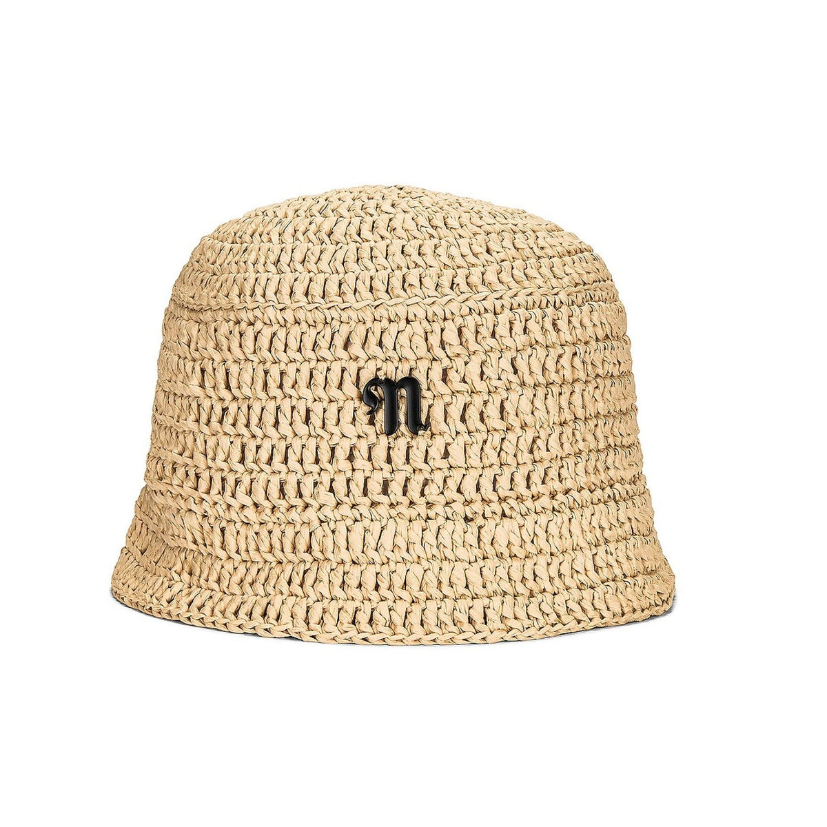 Nanushka Woven Tan Dunia Bucket Hat Size XS / S