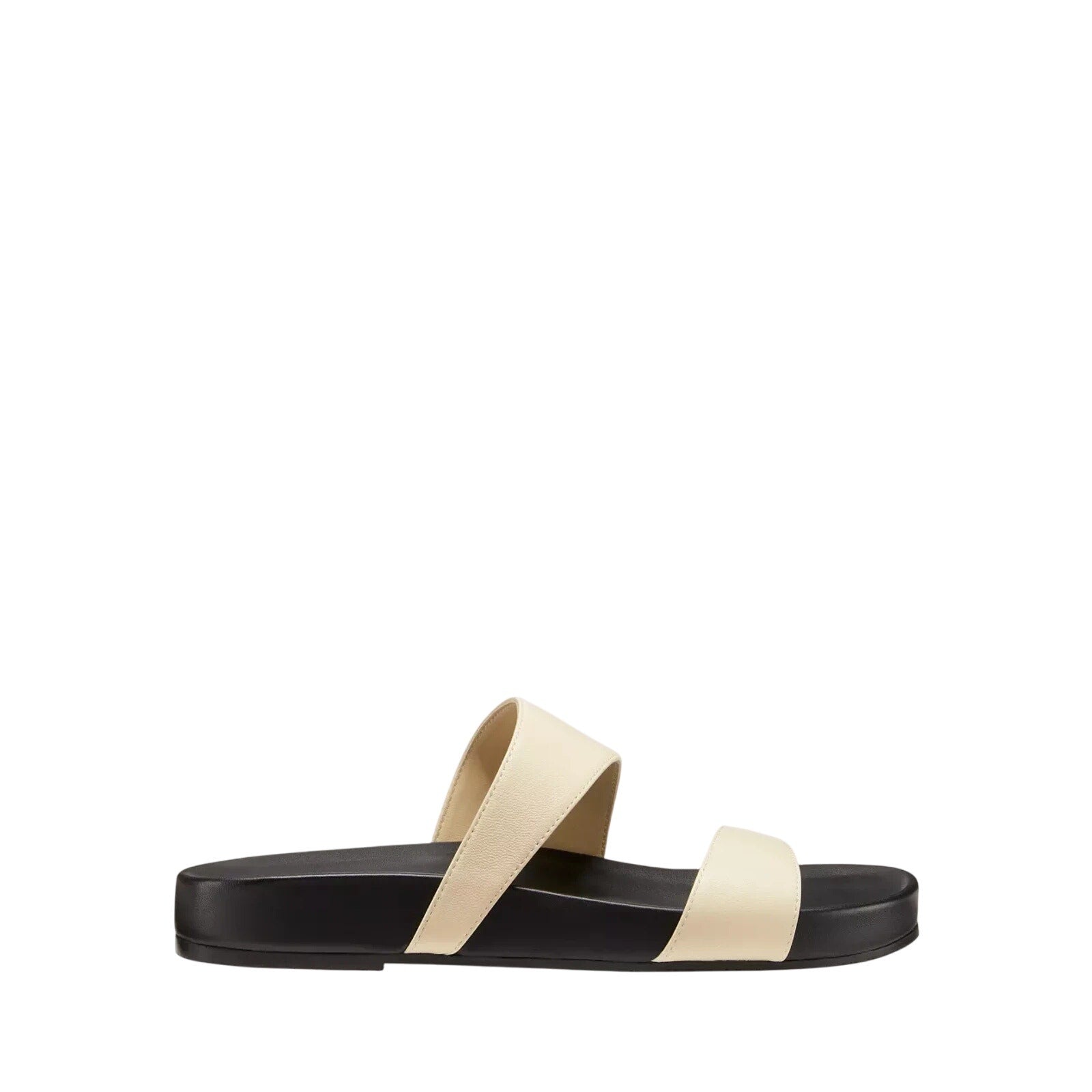 Stuart Weitzman Miami Beige Leather Sport Slide Size 7.5