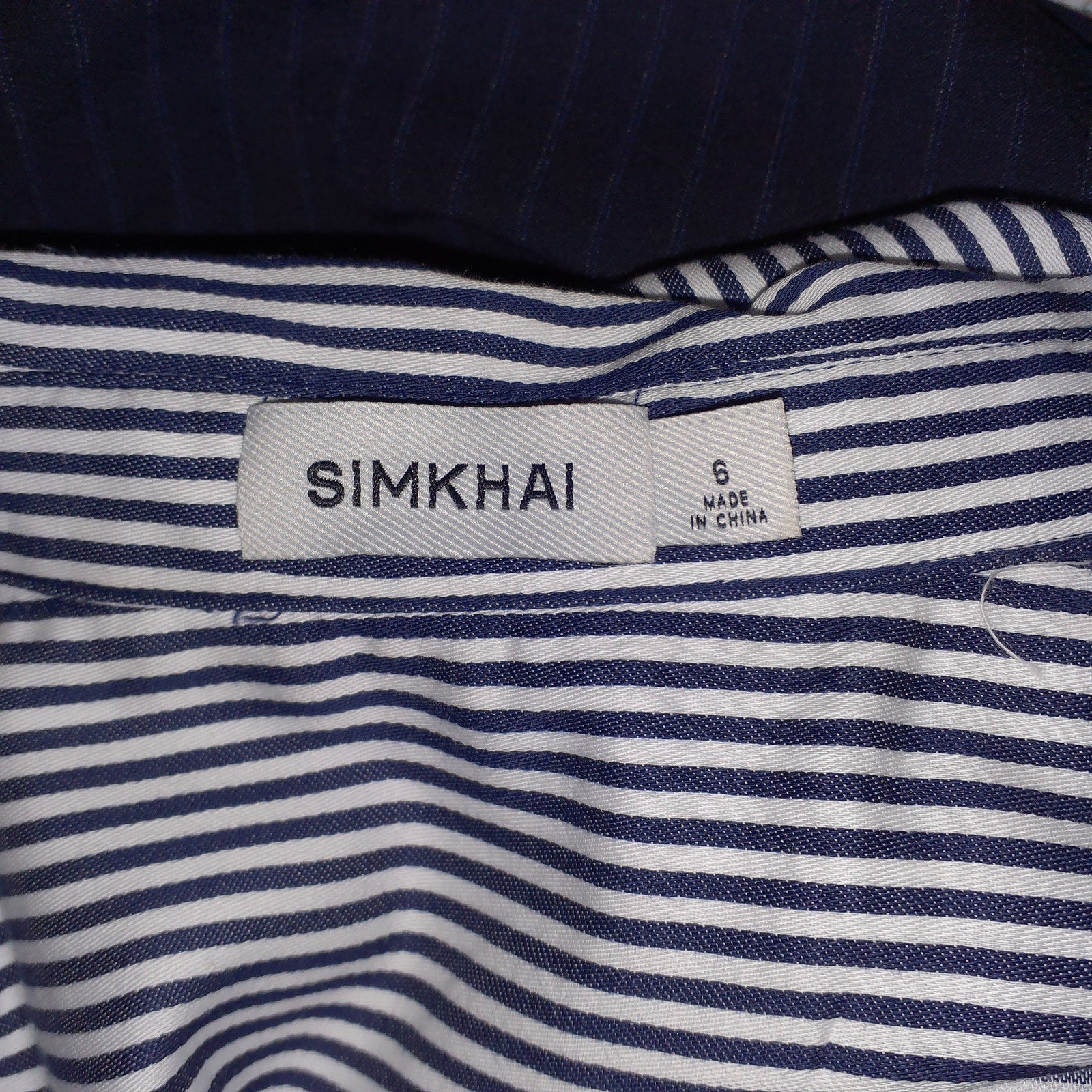 Simkhai 'Graham Shirting' Black Combo Mini Dress Size 6