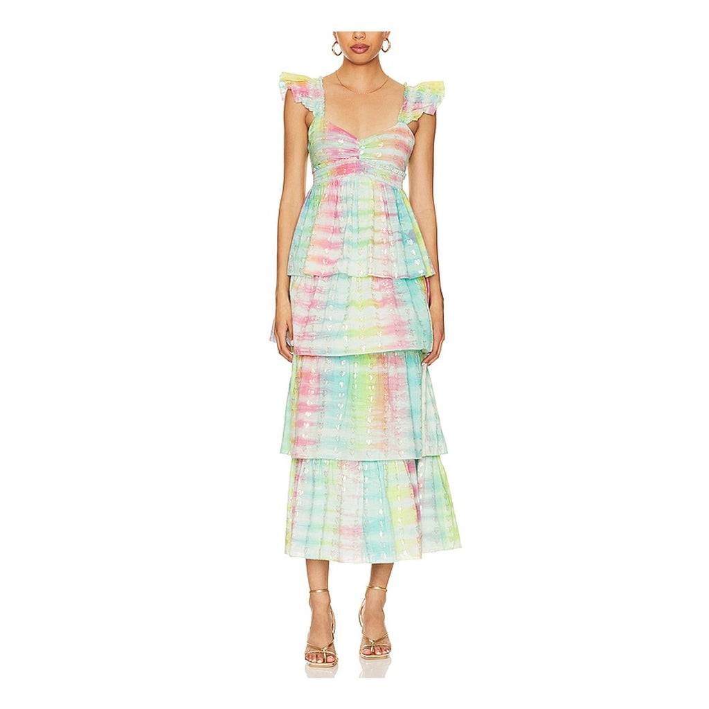 Saylor 'Leola' Green Cotton Midi Dress Size M