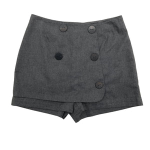 Matthew Bruch Chic Charcoal Flannel Double Breasted Skort Size 2
