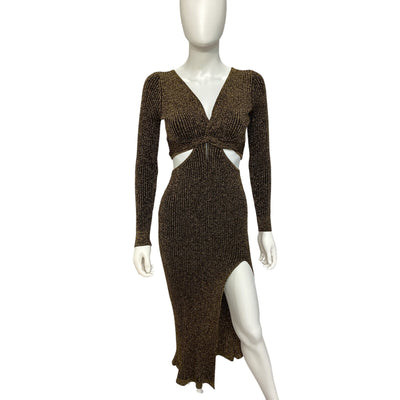 Loveshackfancy Shimmering Black Sparkle Bernette Dress Size XS