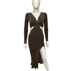 Loveshackfancy Shimmering Black Sparkle Bernette Dress Size XS