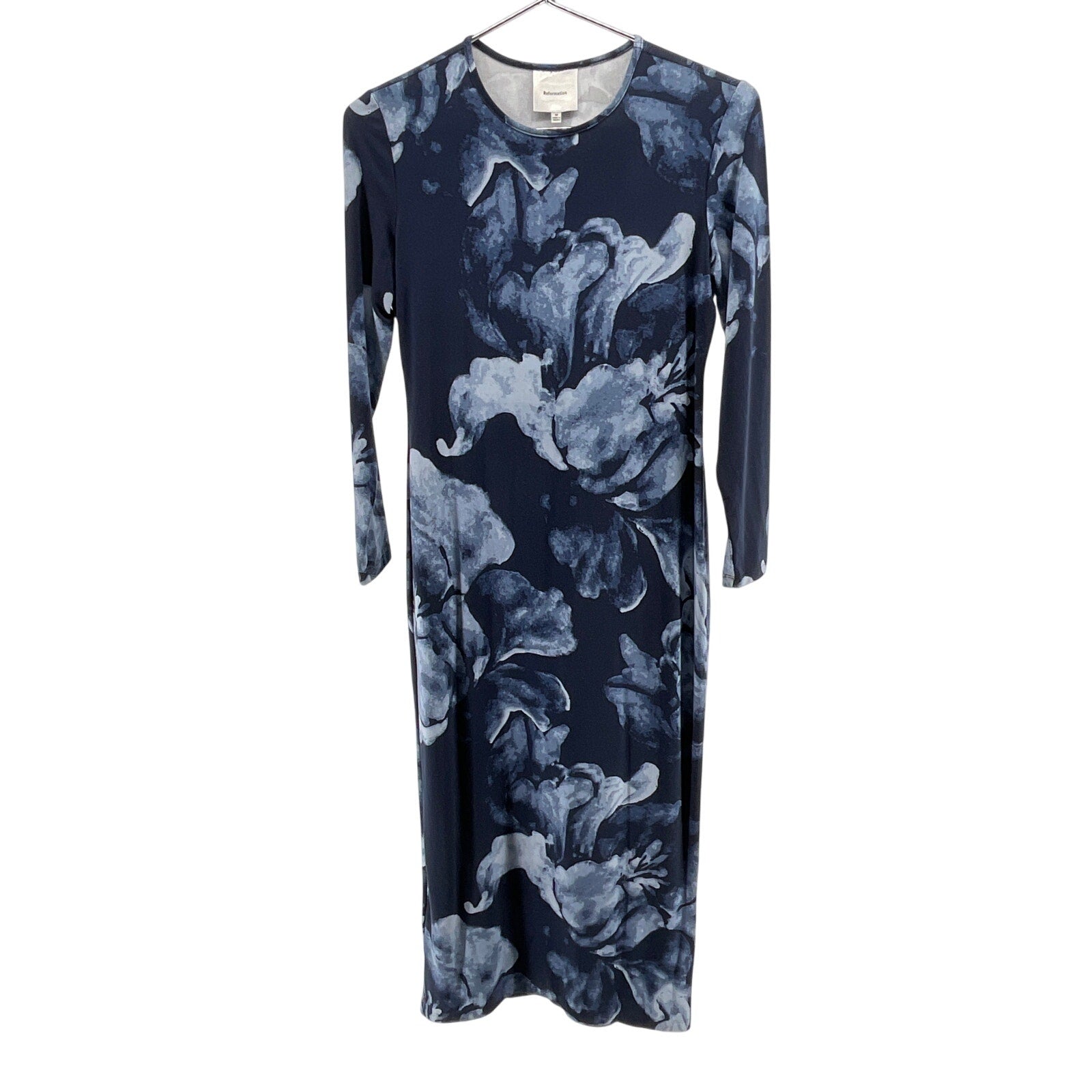 Reformation 'Tommie' Blue Tencel Lyocell Knit Dress Size M