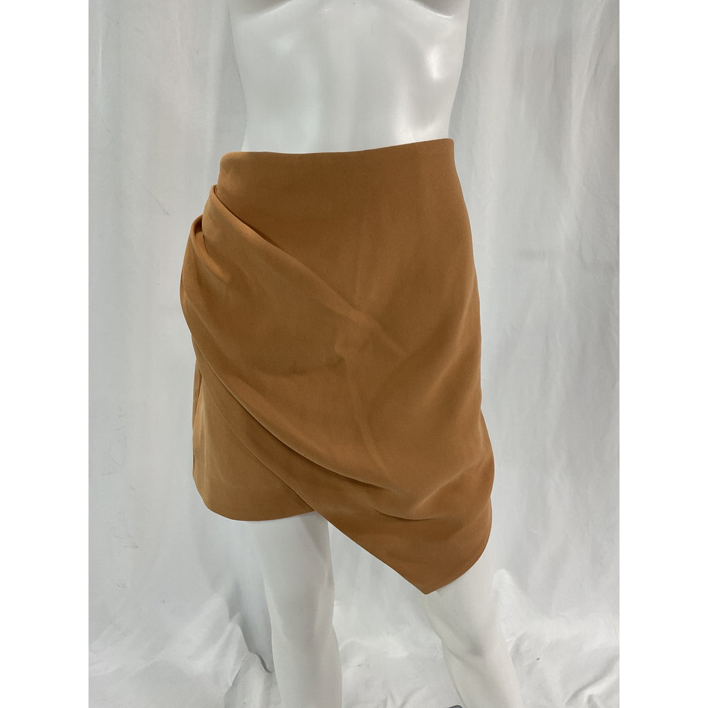 Elliatt 'Belair' Tan Faux Suede Leather Skirt Size L