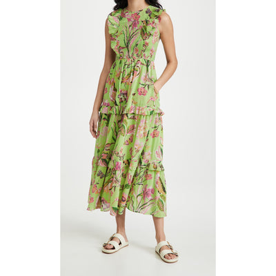 Banjanan 'Iris' Green Cotton Dress Size S