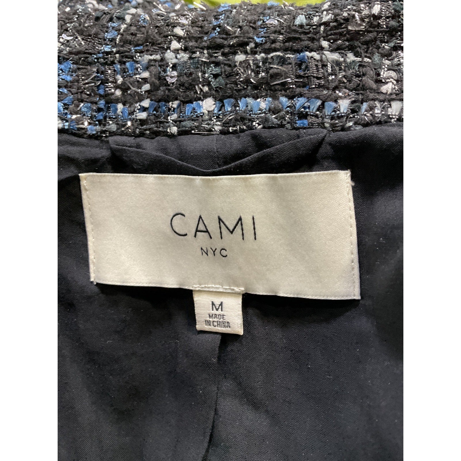 Cami Nyc 'Ash' Black Tweed Jacket Size M