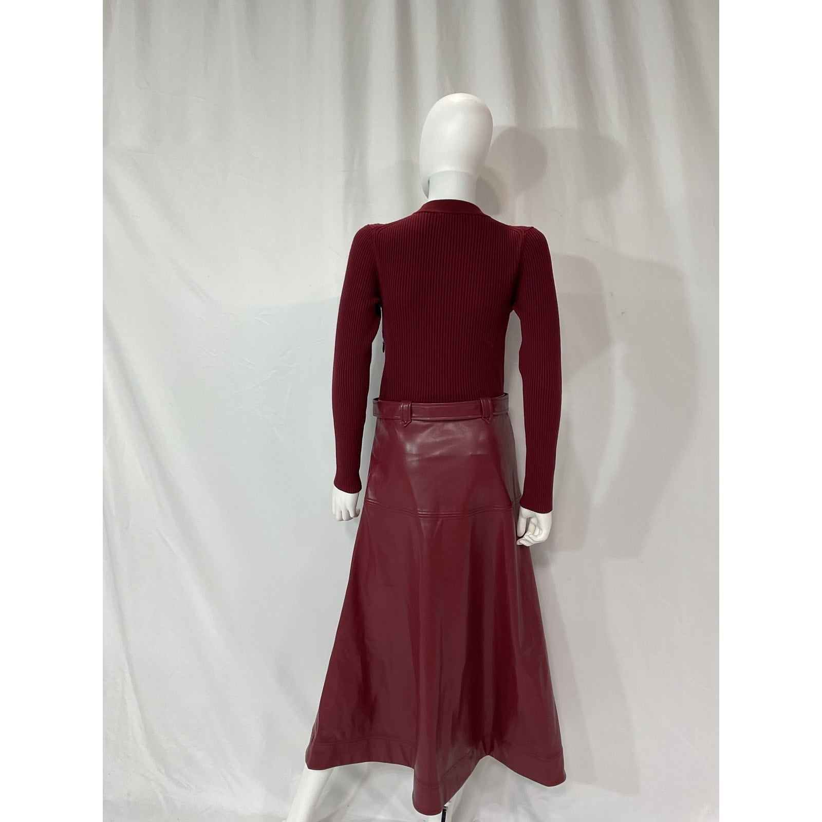 Simkhai 'Ulyssia' Red Mock Neck Long Sleeve Midi Dress Size S