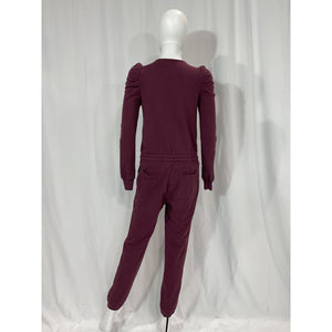 Rebecca Minkoff 'Janine' Red Long Sleeve Round Neck Jumpsuit Romper Size XS