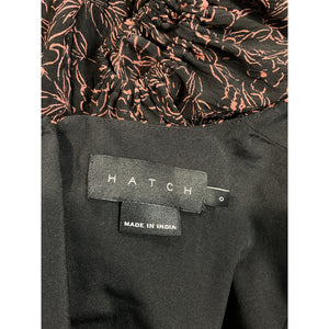 Hatch 'The Juliet' Black Floral Print Top Size 0
