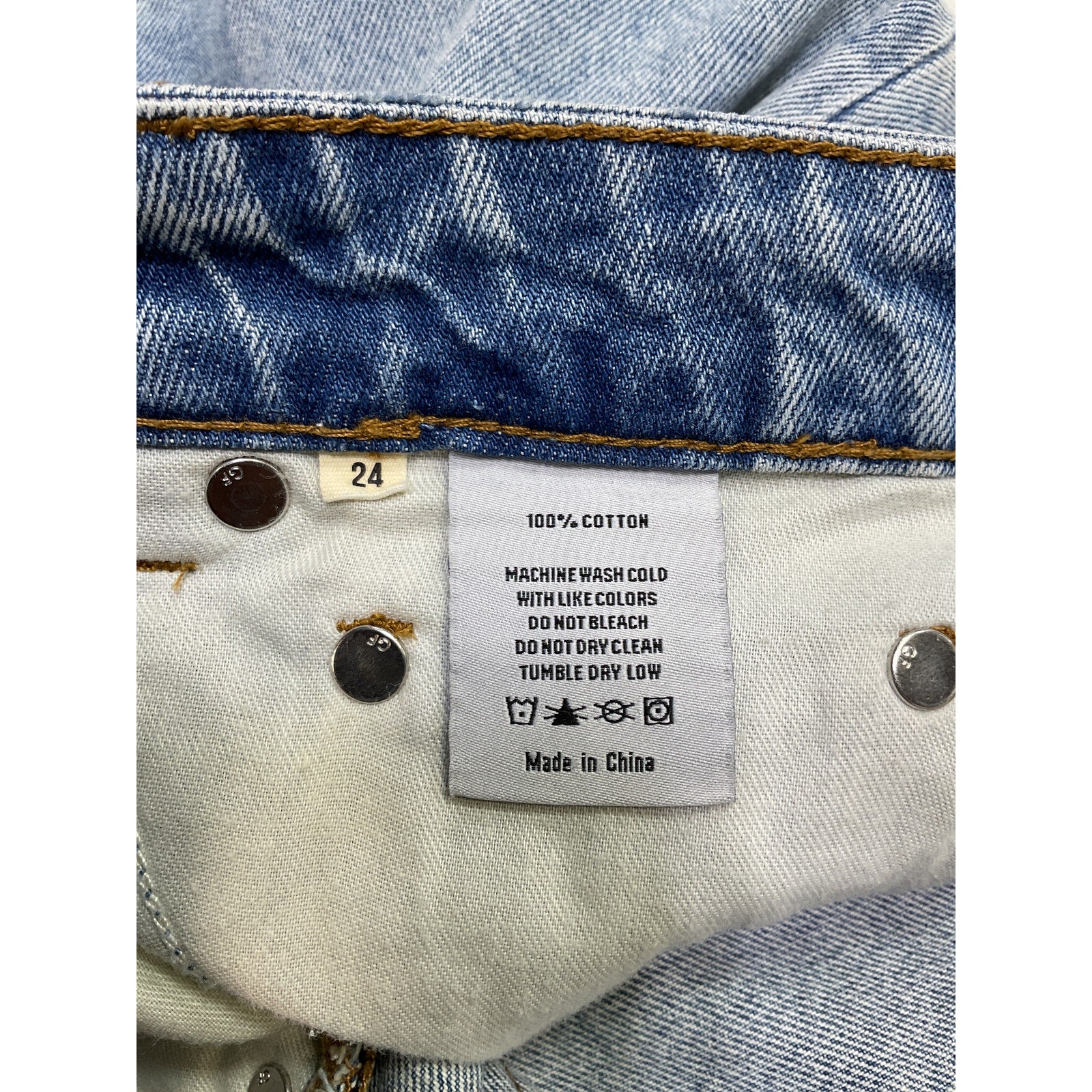Grlfrnd 'Niki' Blue Cotton Micro Mini Skirt Size 24