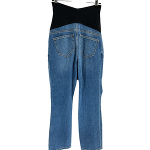 Hatch Classic Blue Over-The-Bump Straight Maternity Denim Jeans Size 27