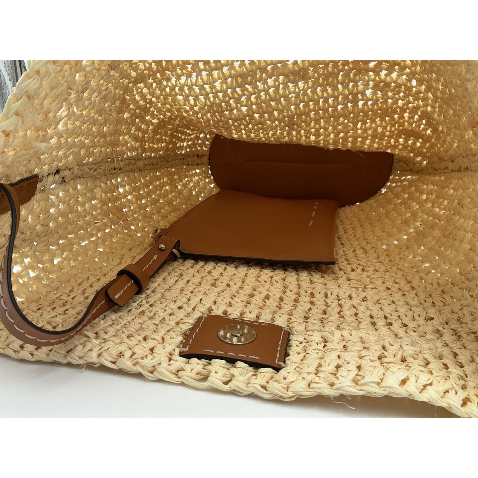 Proenza Schouler Beige Raffia Spring Bucket Bag