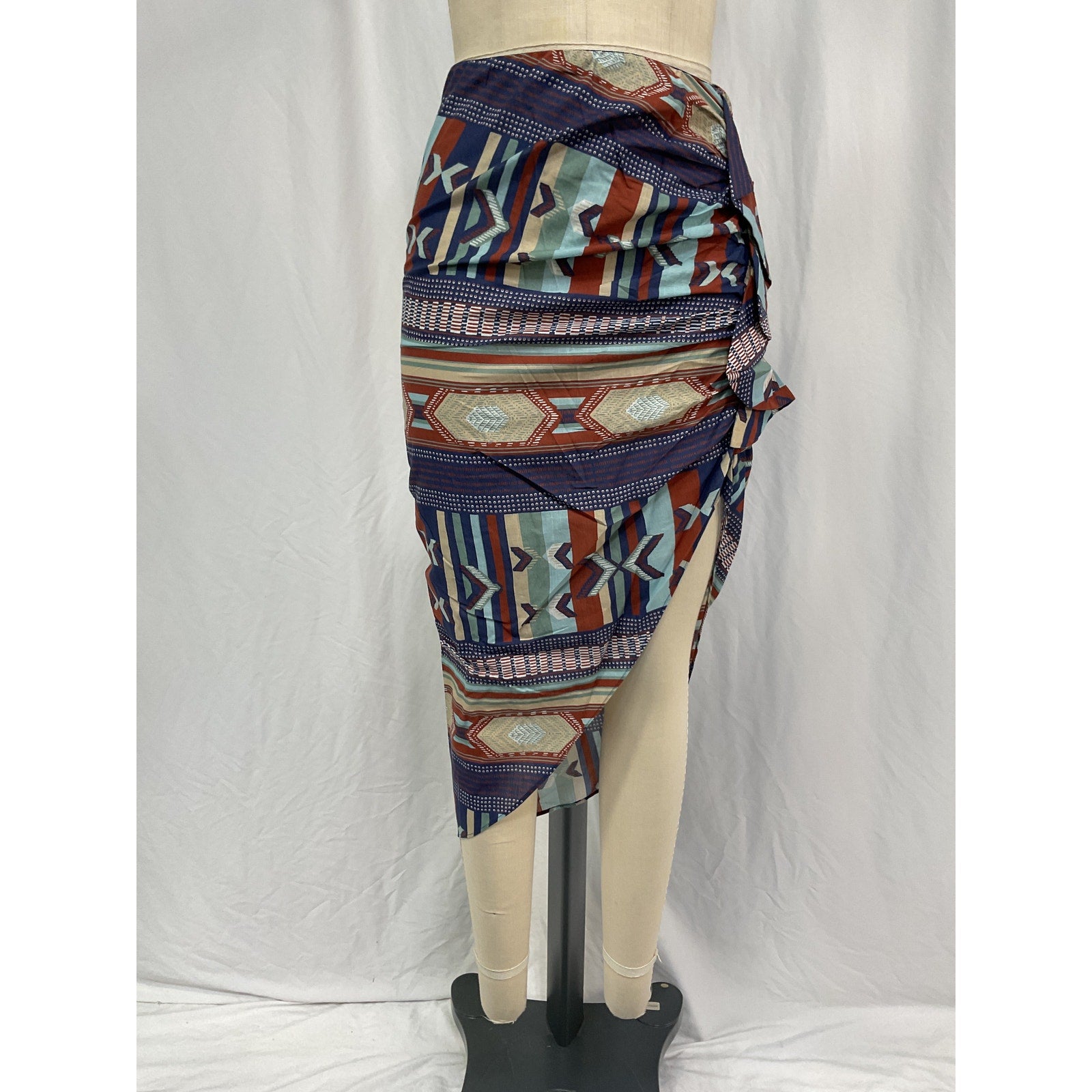 Veronica Beard 'Hazel' Blue Cotton Chevron Skirt Size XS