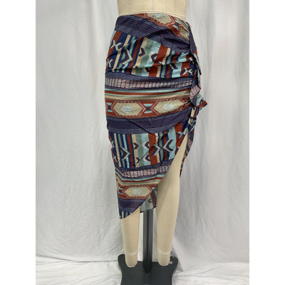 Veronica Beard 'Hazel' Blue Cotton Chevron Skirt Size XS