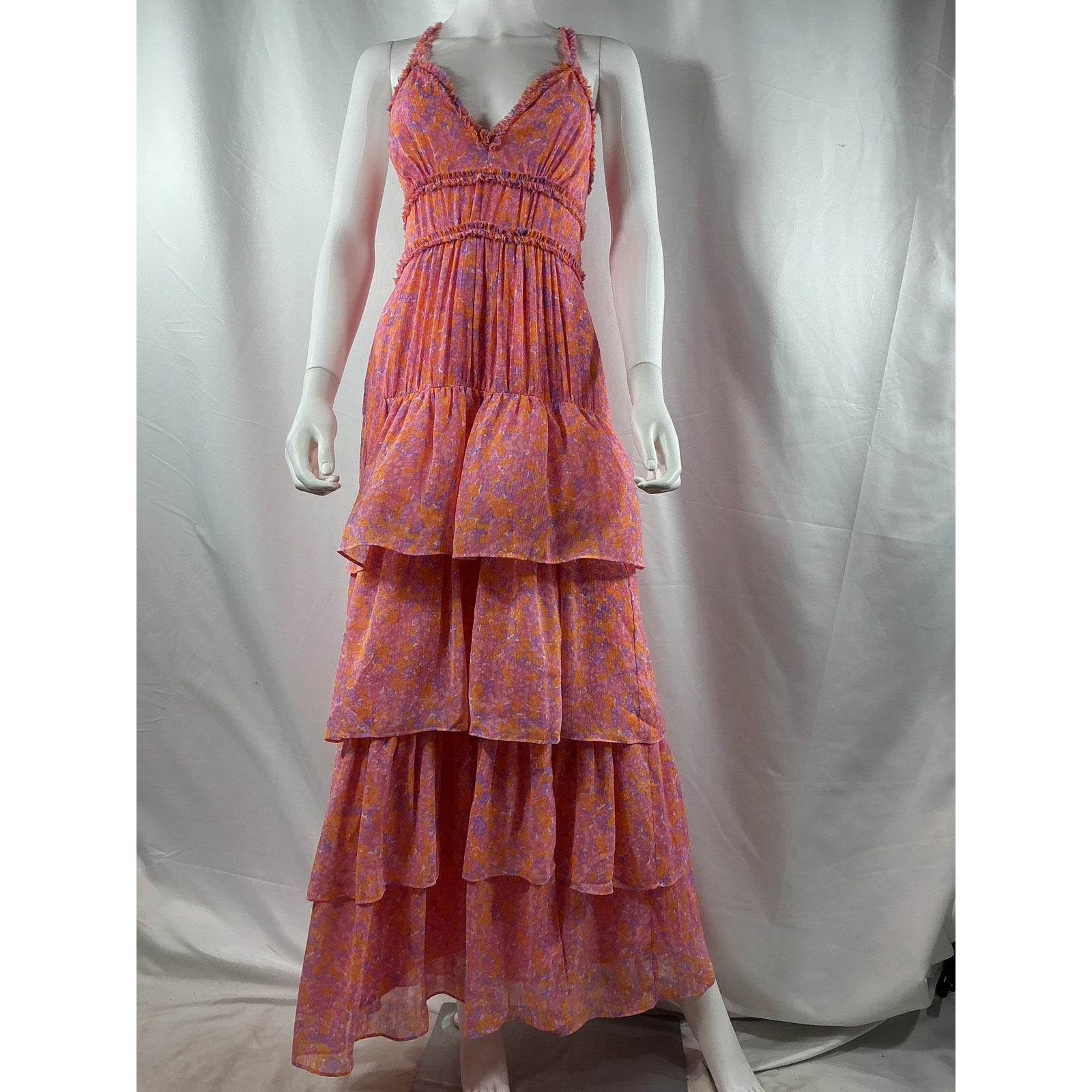 Likely 'Athena' Pink Poly Maxi Dress Size 4