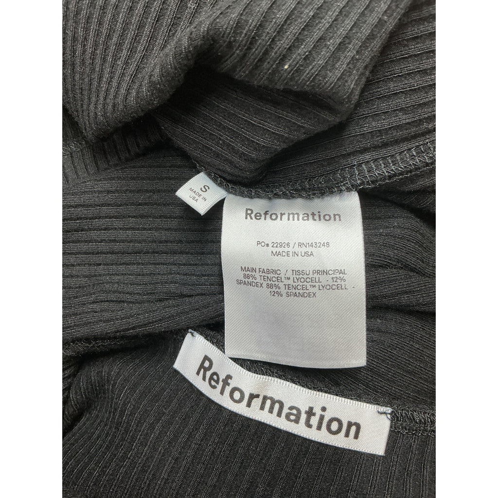 Reformation 'Kelsee' Black Tencel Lyocell Dress Size S