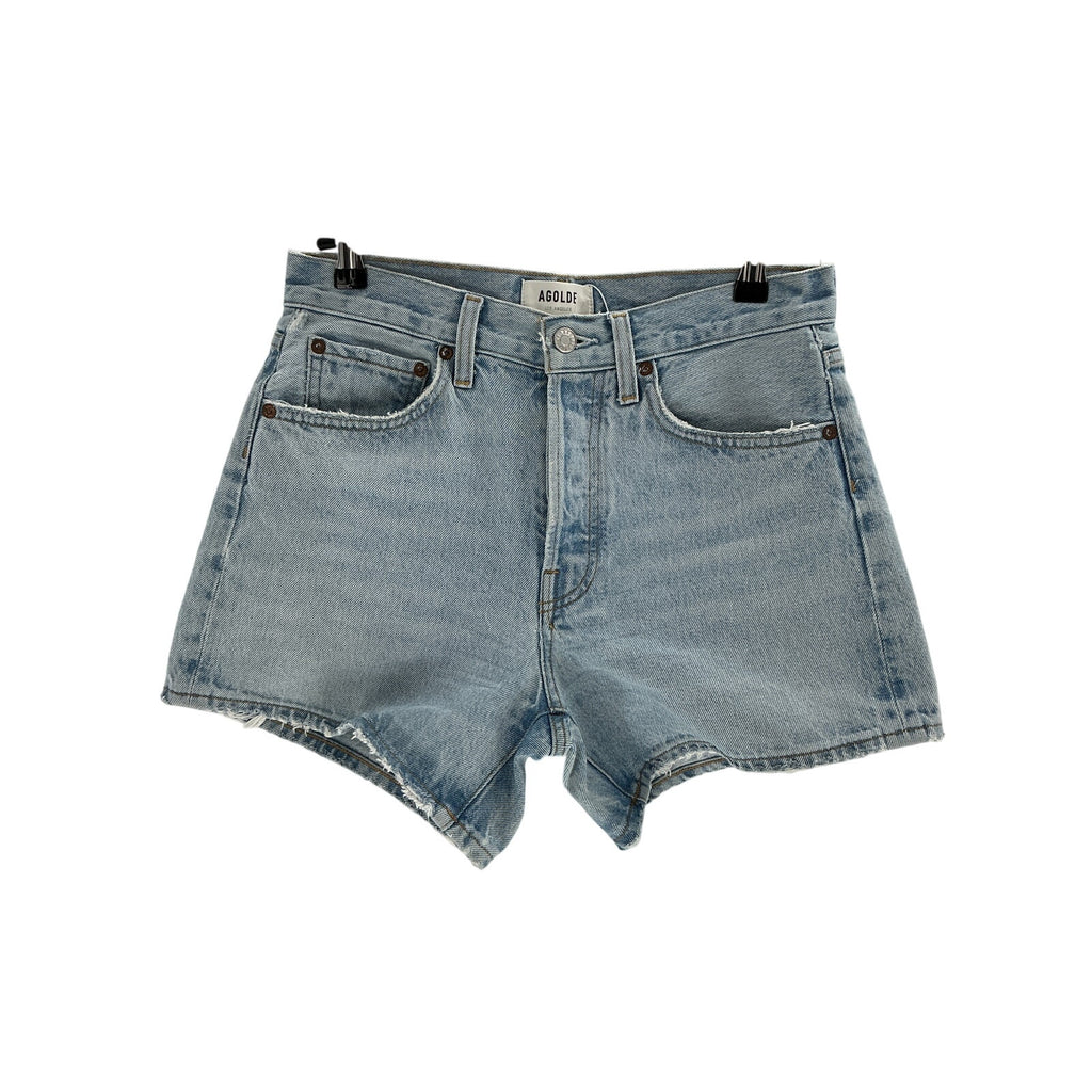 Agolde Parker Long Blue Cotton Short Size 25