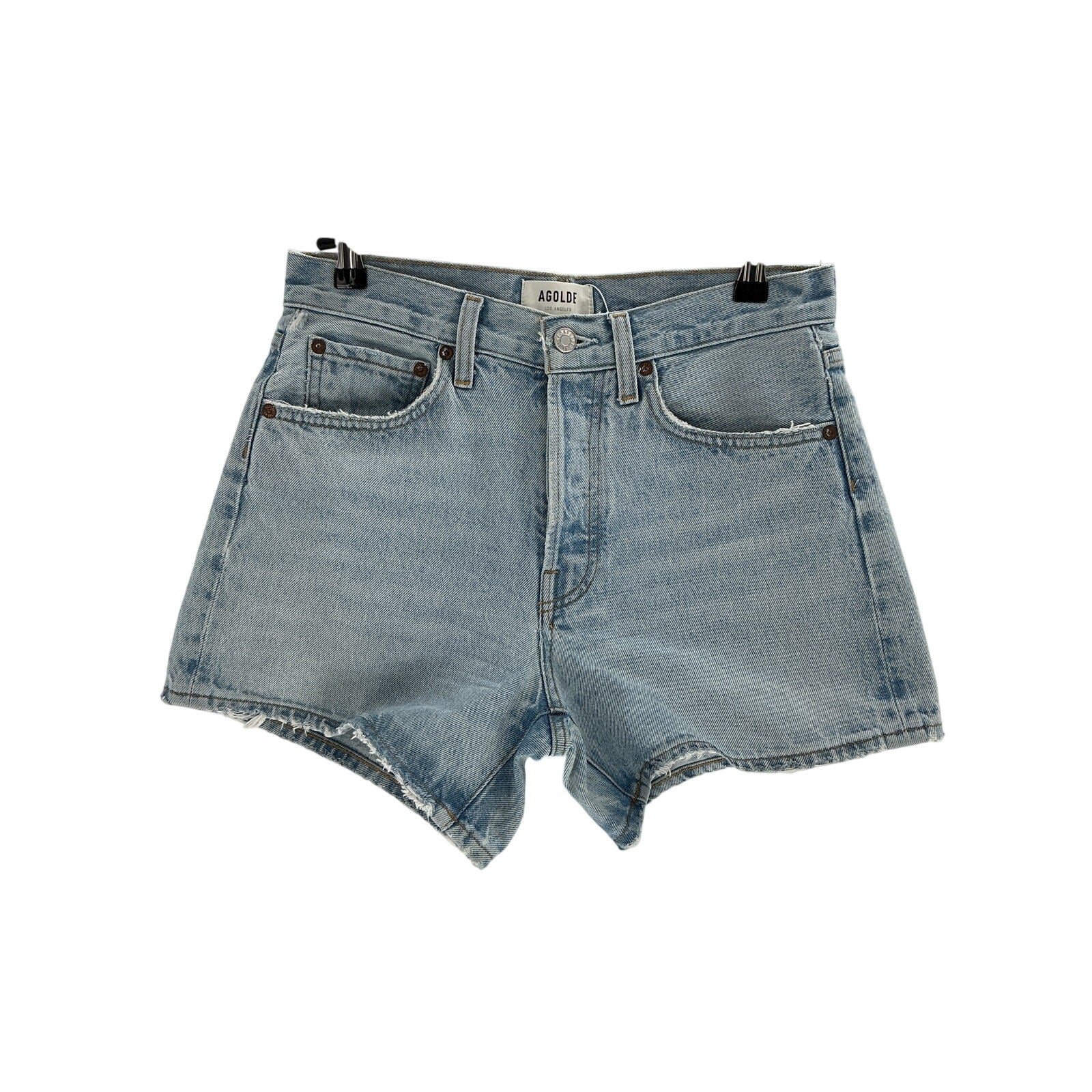 Agolde Parker Long Blue Cotton Short Size 25