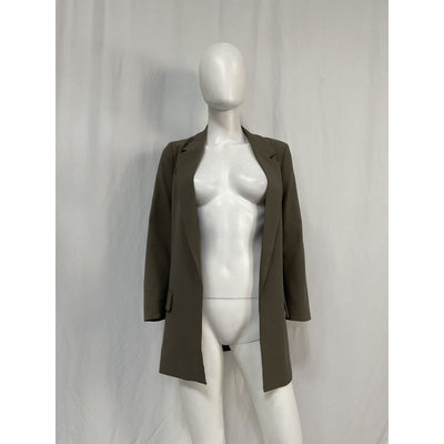 Allsaints 'Aleida' Green Polyester Tri Blazer Size 0