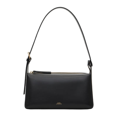 A.P.C. 'Virginie' Black Leather Shoulder Bag
