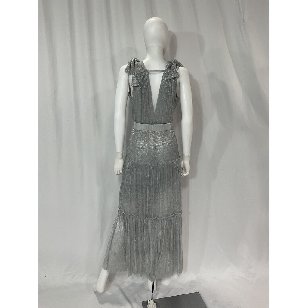 Sabina Musayev 'Helena' Silver Dress Size S