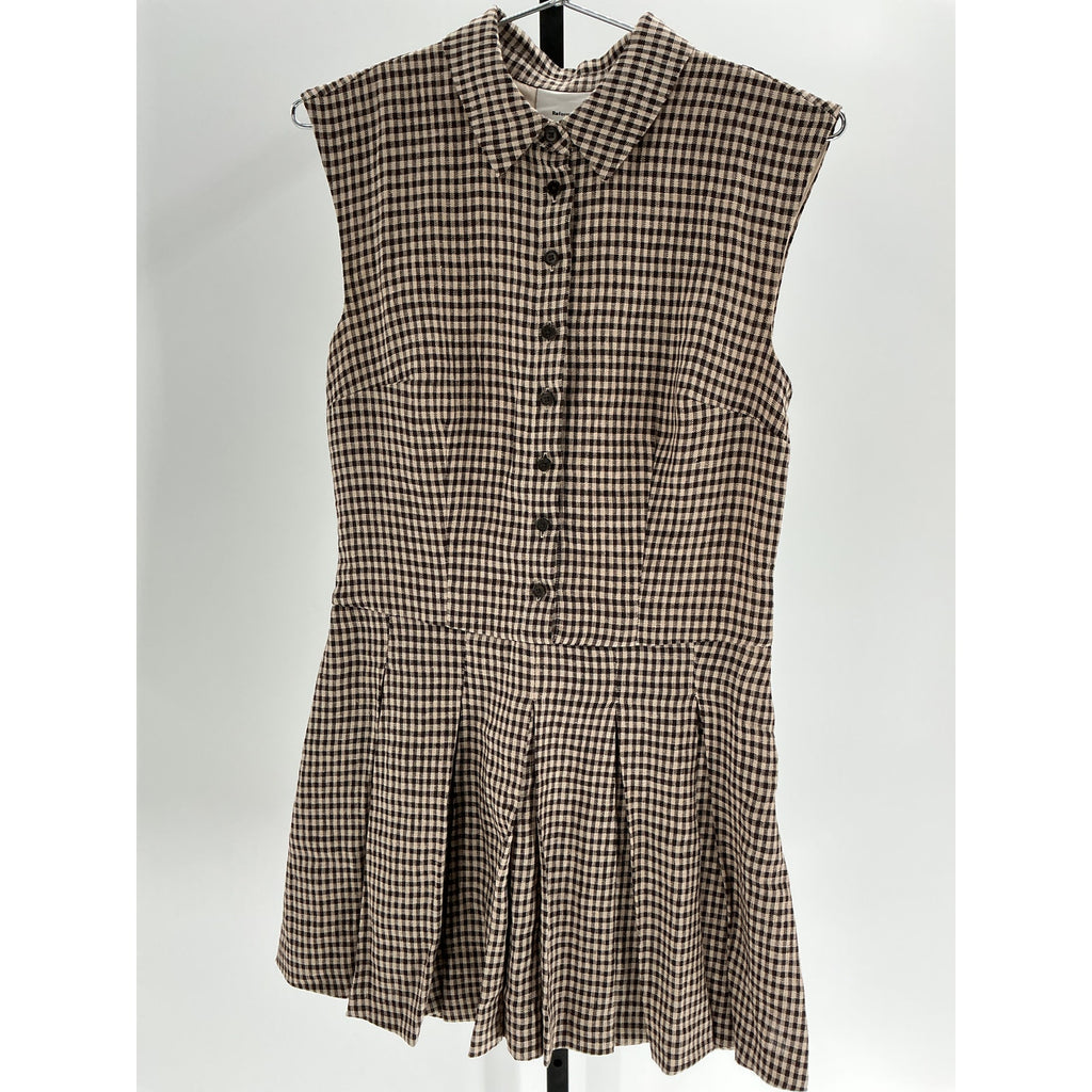 Reformation 'Arella' Black Linen Dress Size 0