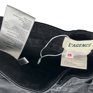 L'Agence Sleek Black Marguerite Skinny Denim Jeans Size 28