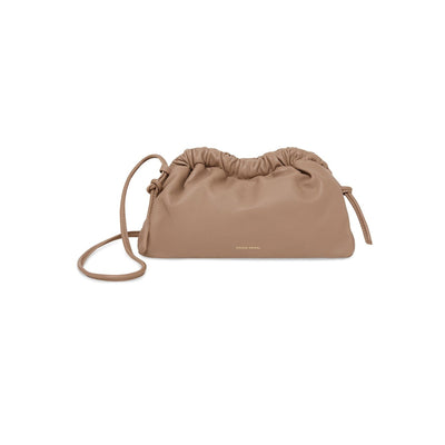 Mansur Gavriel Mini Brown Leather Cloud Leather Clutch