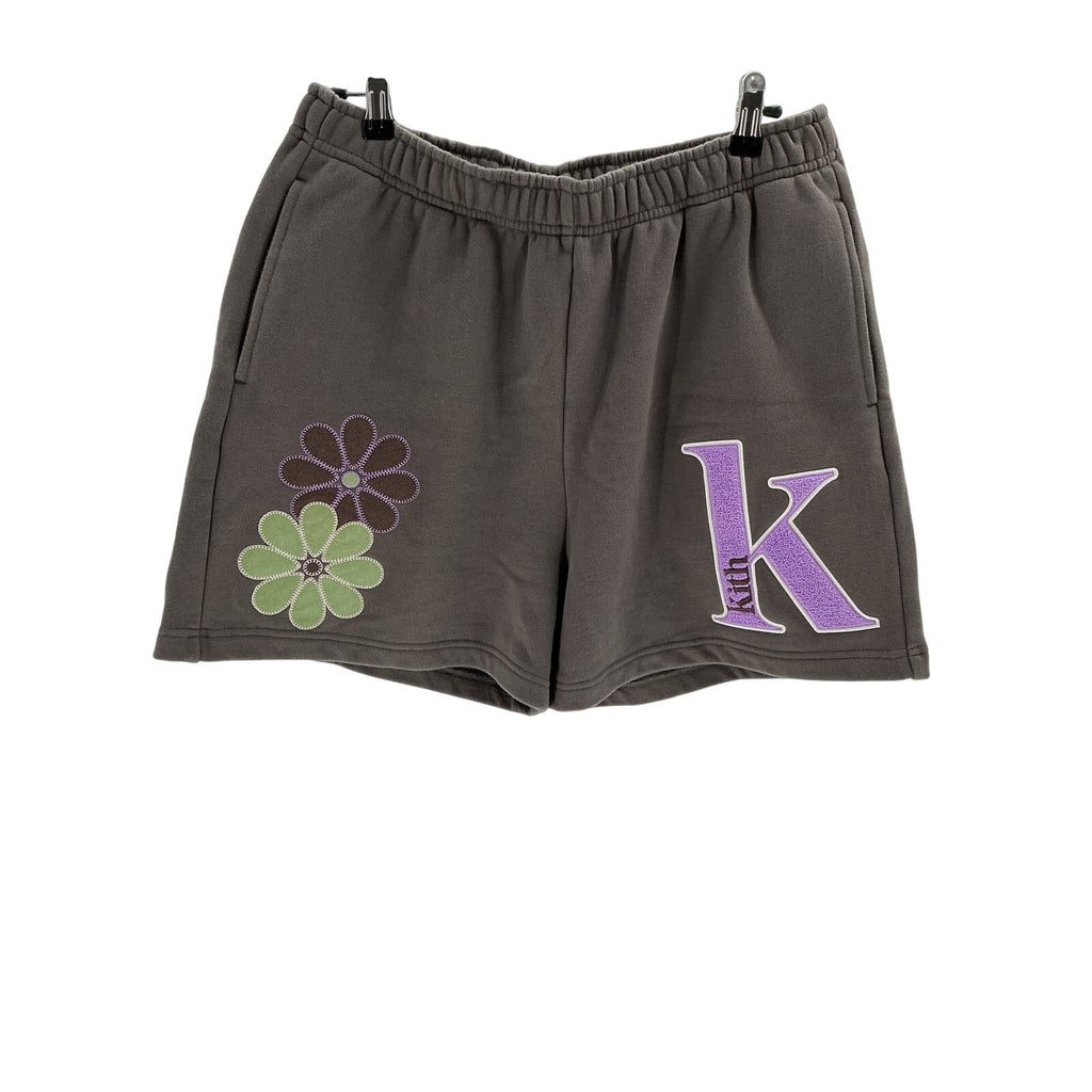 Kith 'Rayne' Grey Floral Sweatshort Size L