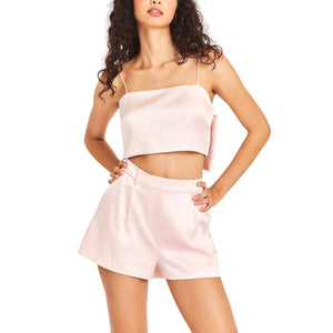 LoveShackFancy Silk Macchiato Perdita Shorts Size 2