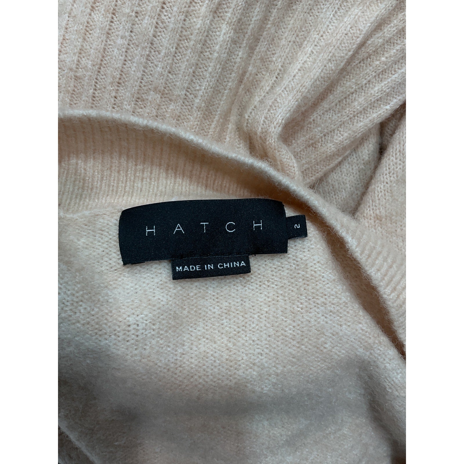 Hatch 'The Eva' Tan V-Neck Sweater Size 2