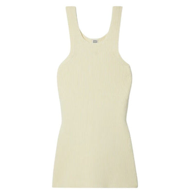 Toteme Ribbed Yellow Tank Top Size S