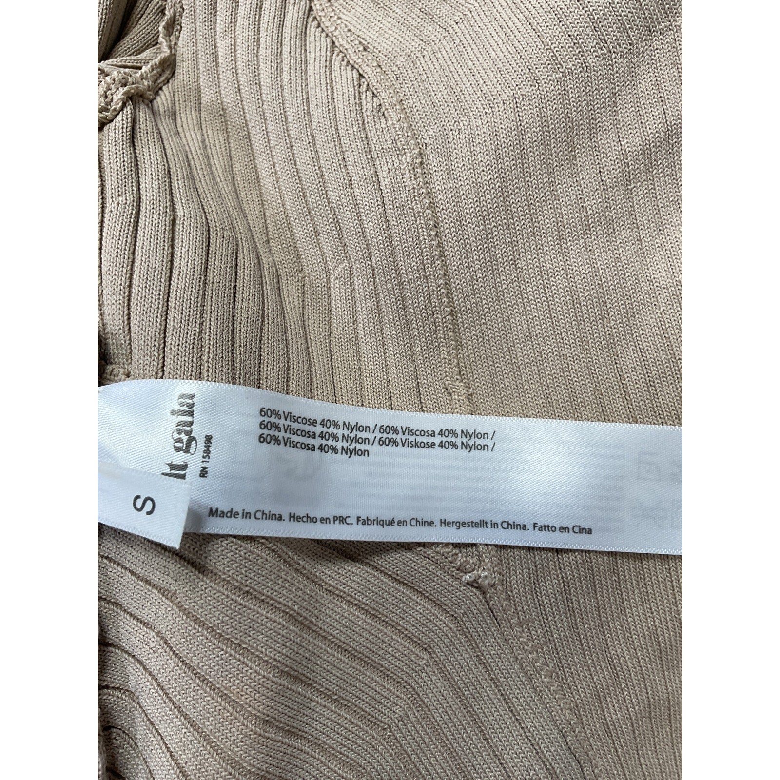 Cult Gaia 'Alyssa' Grey Viscose Knit Dress Size S