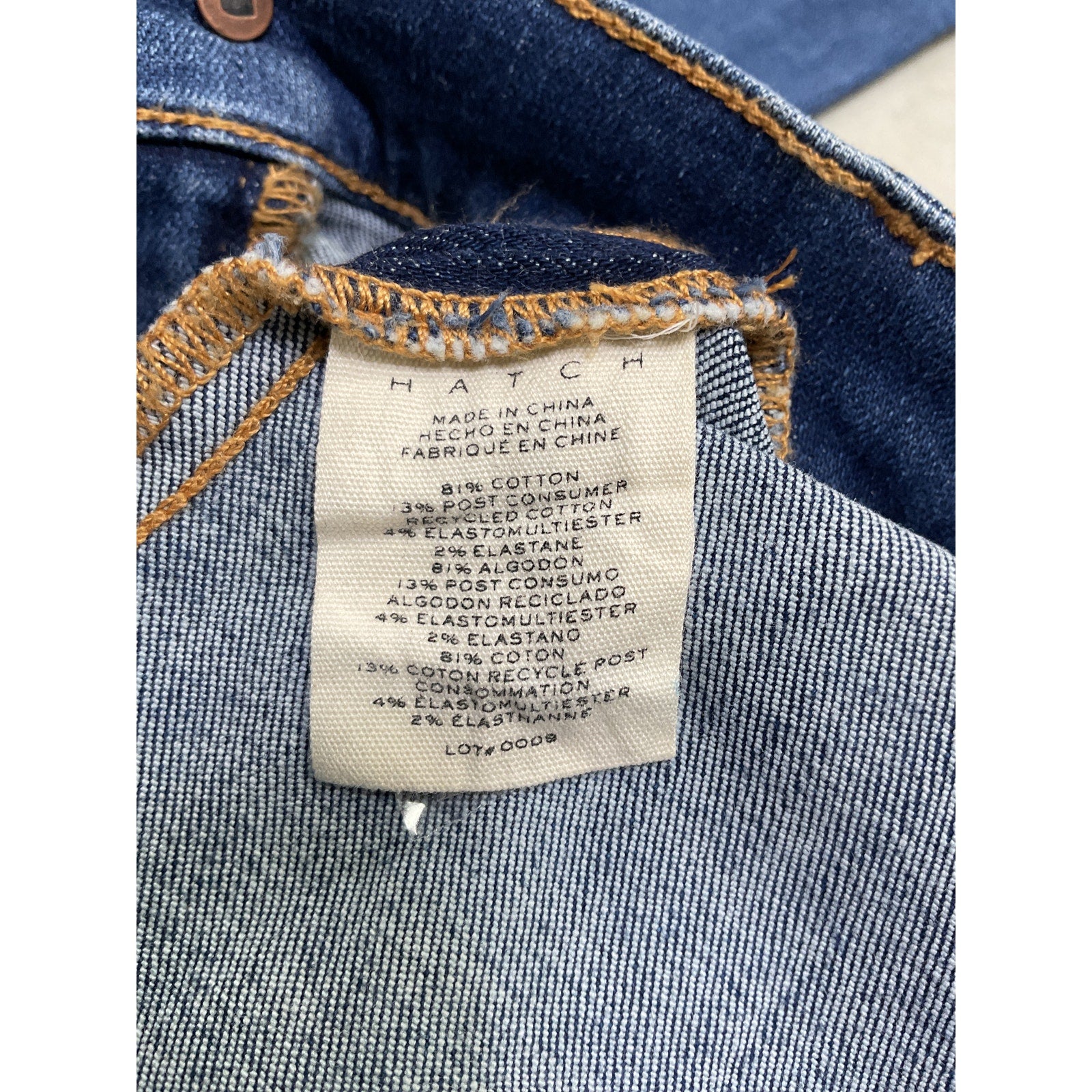 Hatch 'The Slim' Blue Cotton Maternity Jean Size 25