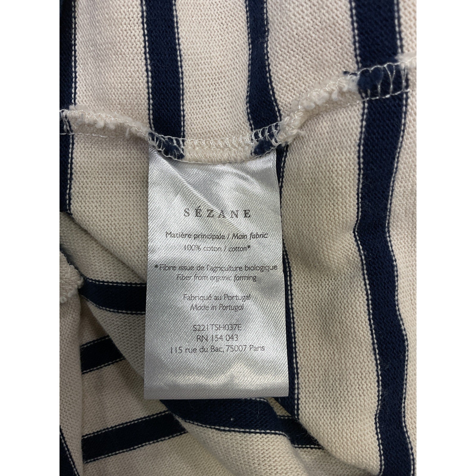 S�zane 'Ga�l' White Marini�re Sweater Size XS