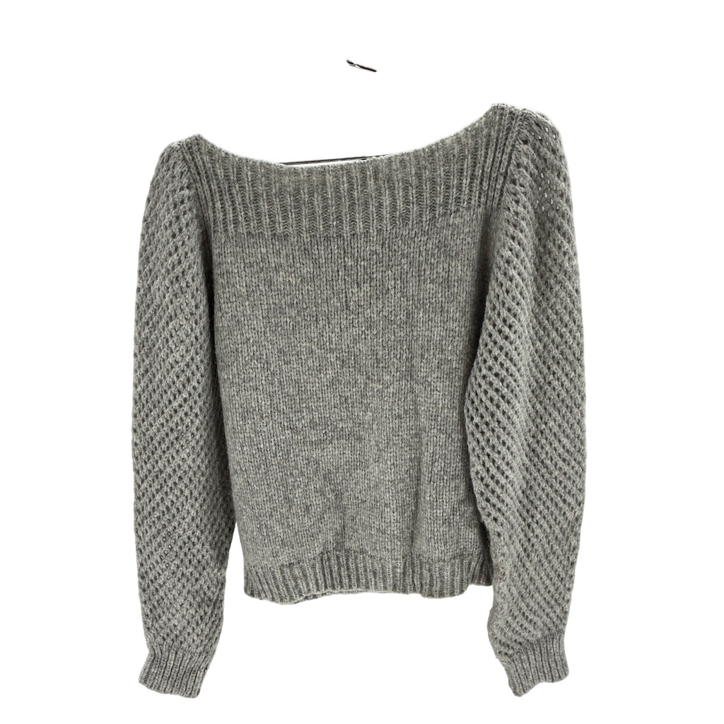 Loveshackfancy 'Rosie' Grey Baby Alpaca Heritage Pullover Sweater Size L